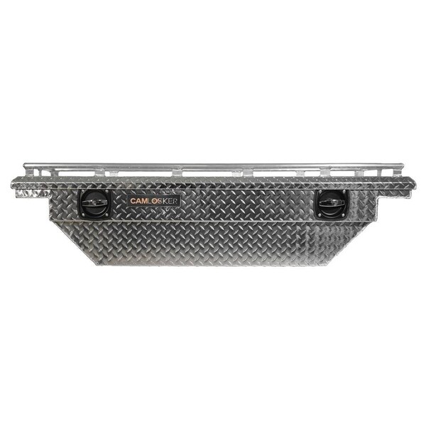 60 in Crossover Tool Box With Rail For Jeep Gladiator JT, Polished Aluminum